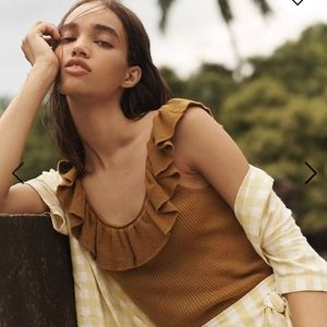 Madewell Wakeford Ruffle Sweater Tank